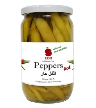 Sava Pickled Peppers Hot, 370 ml